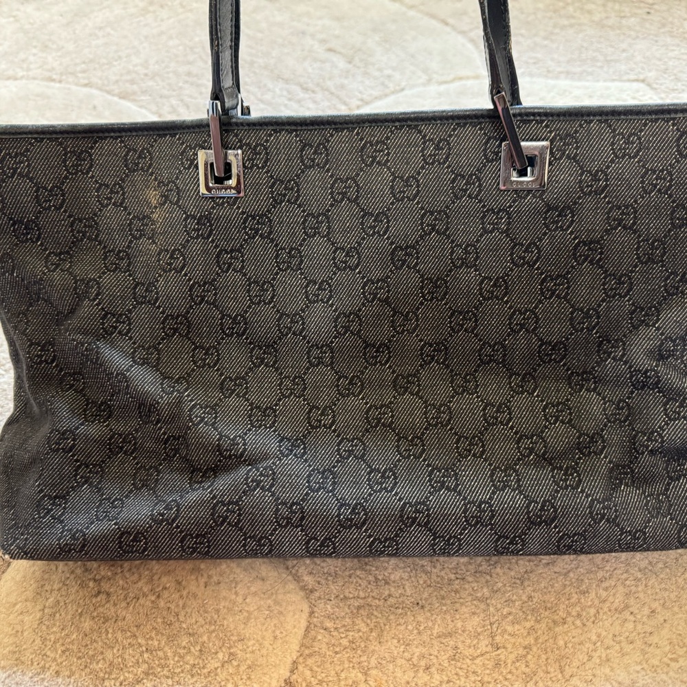 GUCCI ULTRA RARE DENIM TOTE (RUBBING/CORNER WEAR)